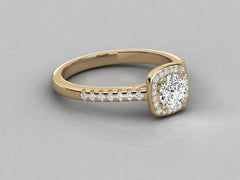 Dazzling Love Solitaire with Pave Detail