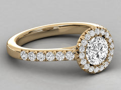 Minimalist Pave Round Solitaire