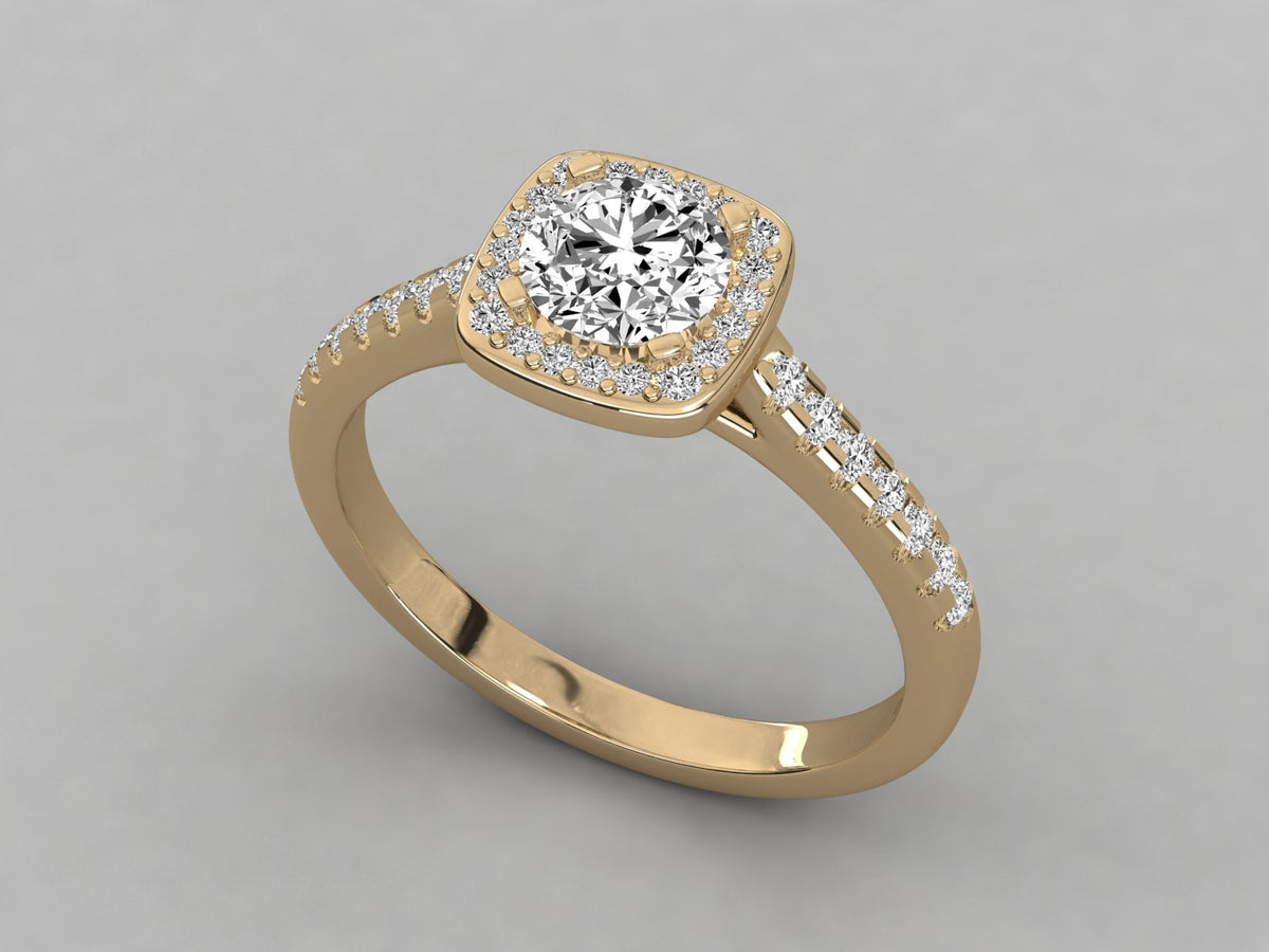 Dazzling Love Solitaire with Pave Detail