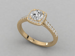 Dazzling Love Solitaire with Pave Detail