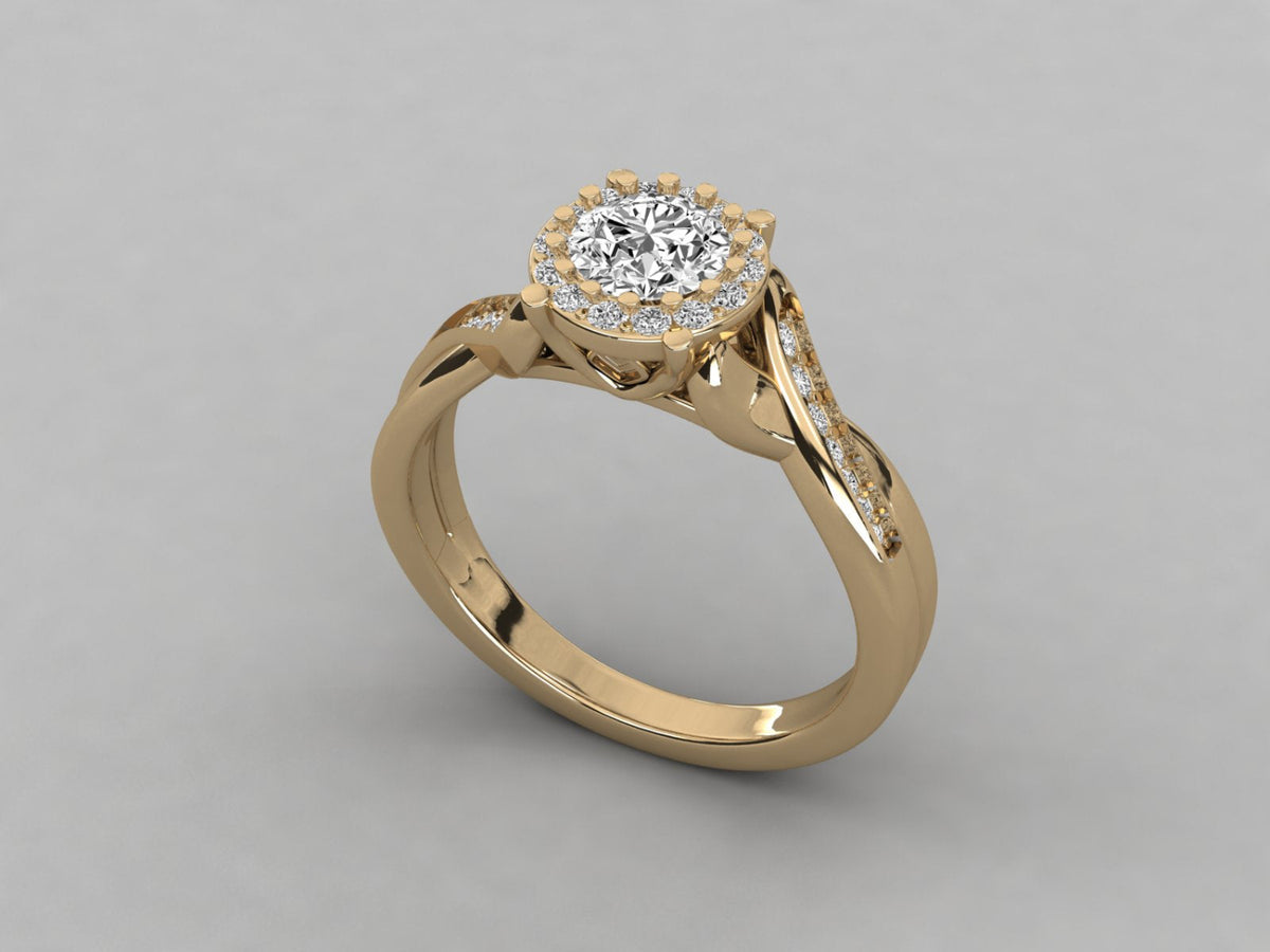 Classic Beauty Solitaire with Pave Accents