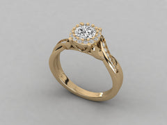 Classic Beauty Solitaire with Pave Accents