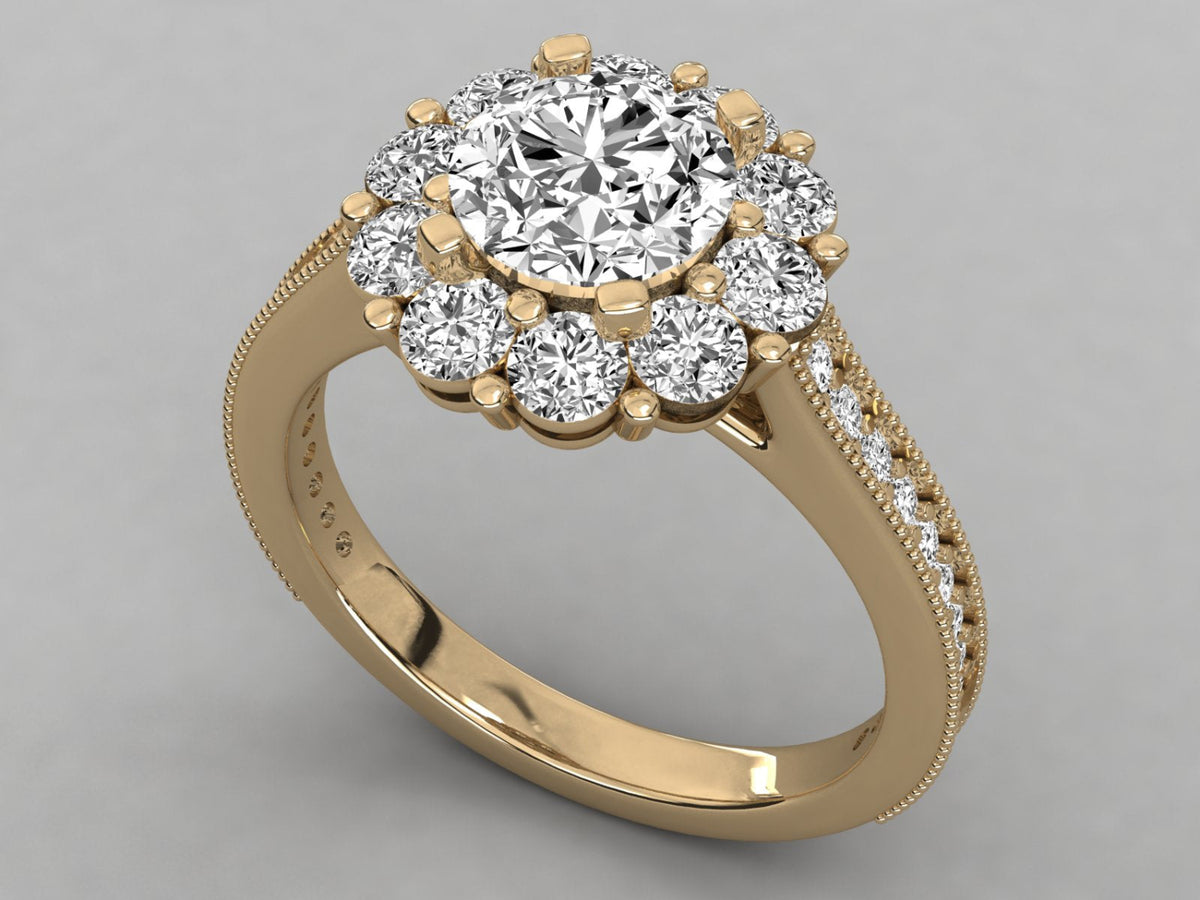 Classic Brilliance Solitaire with Pave Detailing