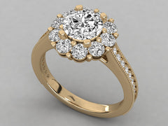 Classic Brilliance Solitaire with Pave Detailing