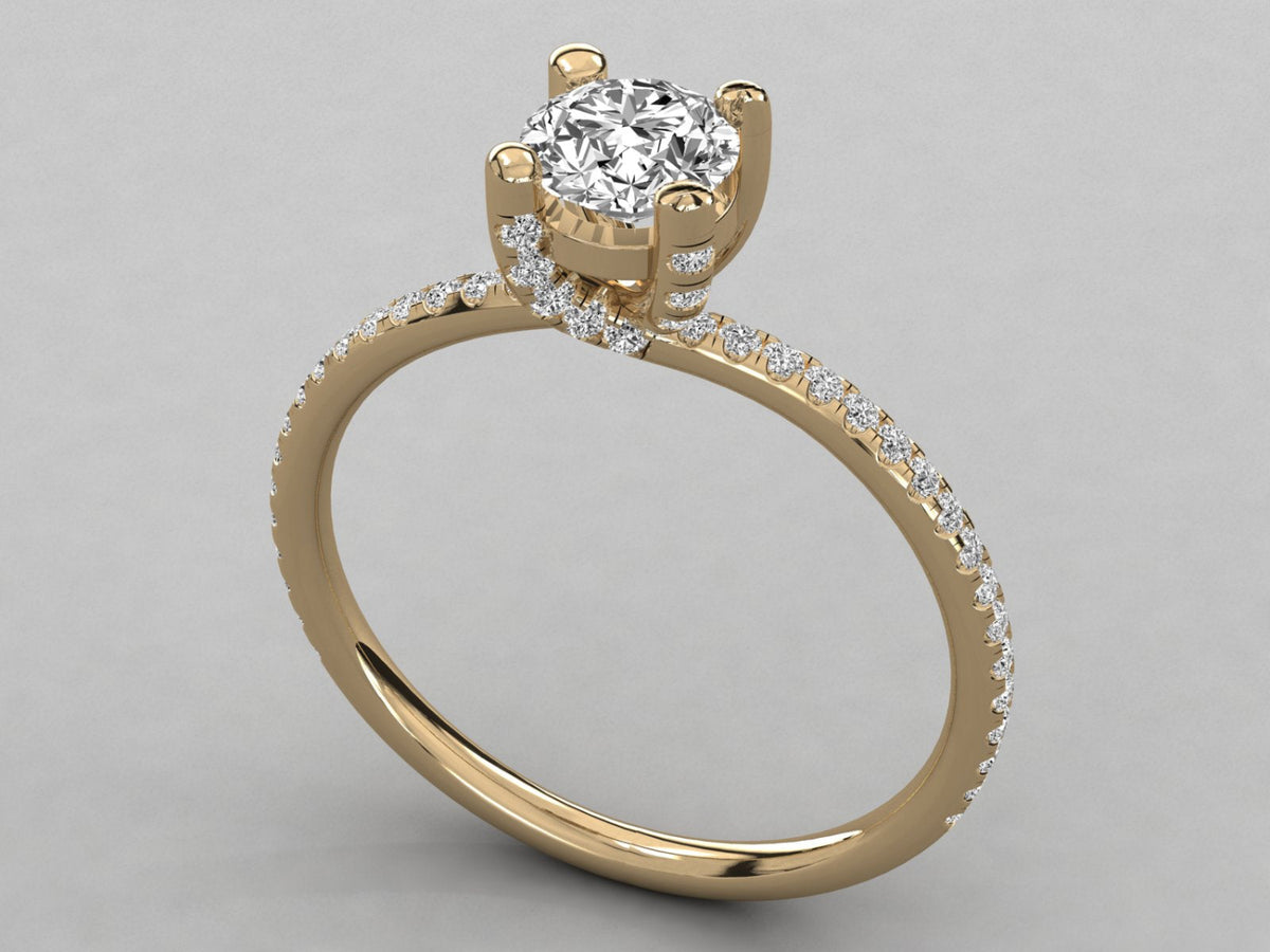 Modern Radiance Classic Solitaire with Pave