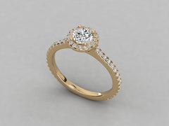Classic Gem Pave Set Engagement Ring