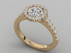Minimalist Pave Round Solitaire