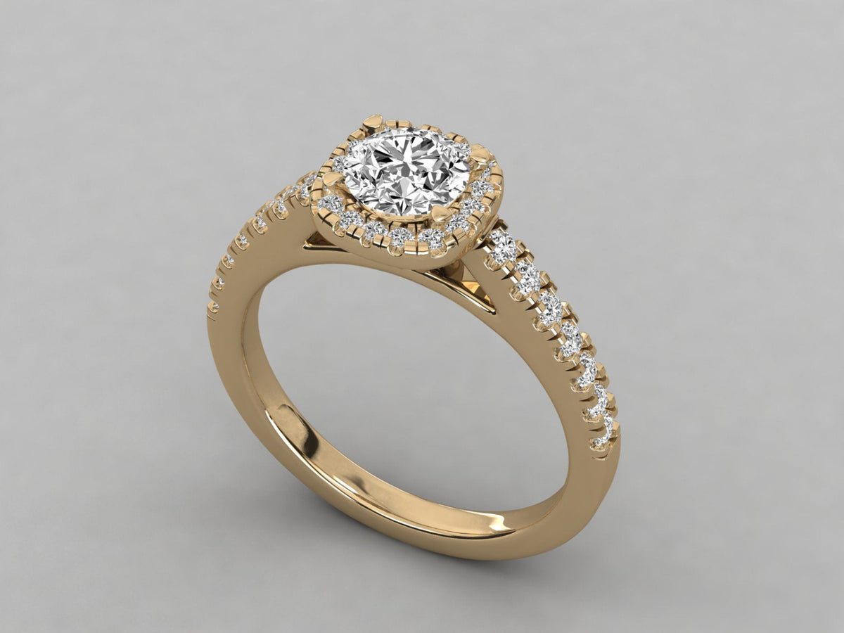 Timeless Elegance Pave Engagement Ring