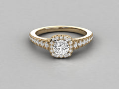 Romantic Sparkle Pave Engagement Ring
