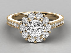 Classic Brilliance Solitaire with Pave Detailing