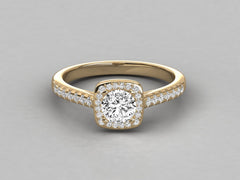 Dazzling Love Solitaire with Pave Detail