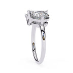 Two Stone Radiant And Round Cut Lab Diamond Ring