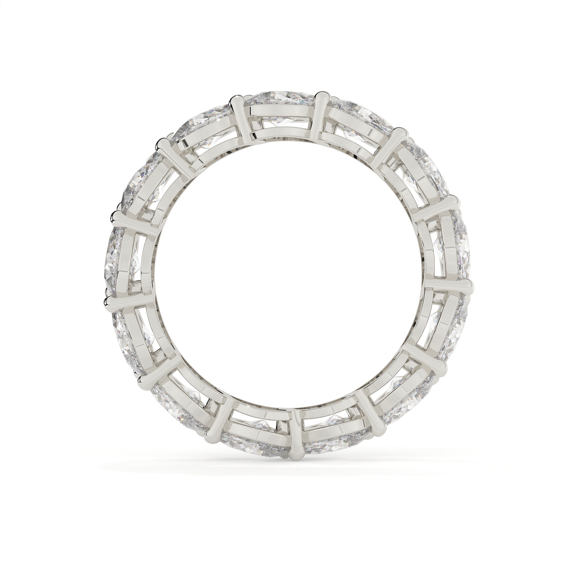 Diamond ring with a white background