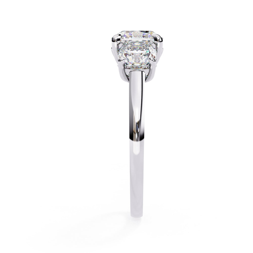 Diamond ring with a white background