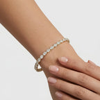 7.14 Carat Multiple Oval Cut Lab Diamond Tennis Bracelet