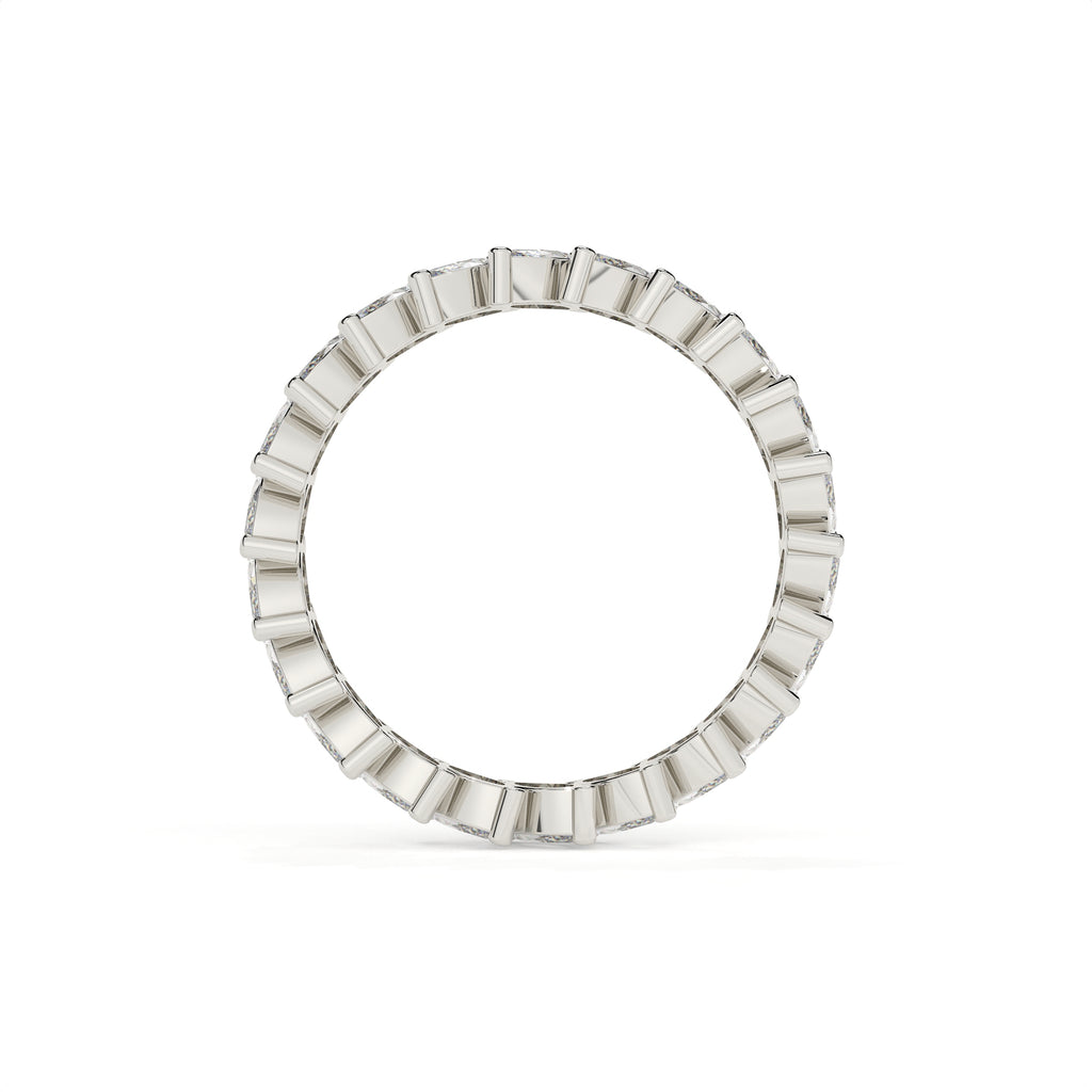 Silver ring with a white background