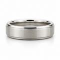 5.5 mm High Polish center with beveled edges ring for men