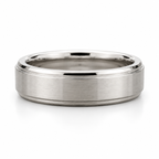 5.5 mm High Polish center with beveled edges ring for men