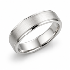5.5 mm High Polish center with beveled edges ring for men