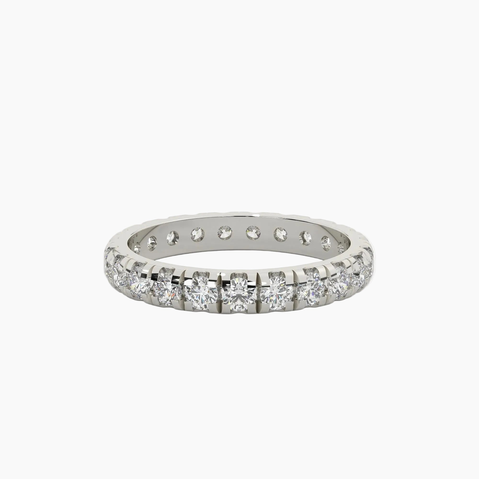 Diamond ring on a white background