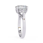 Diamond ring with a white background