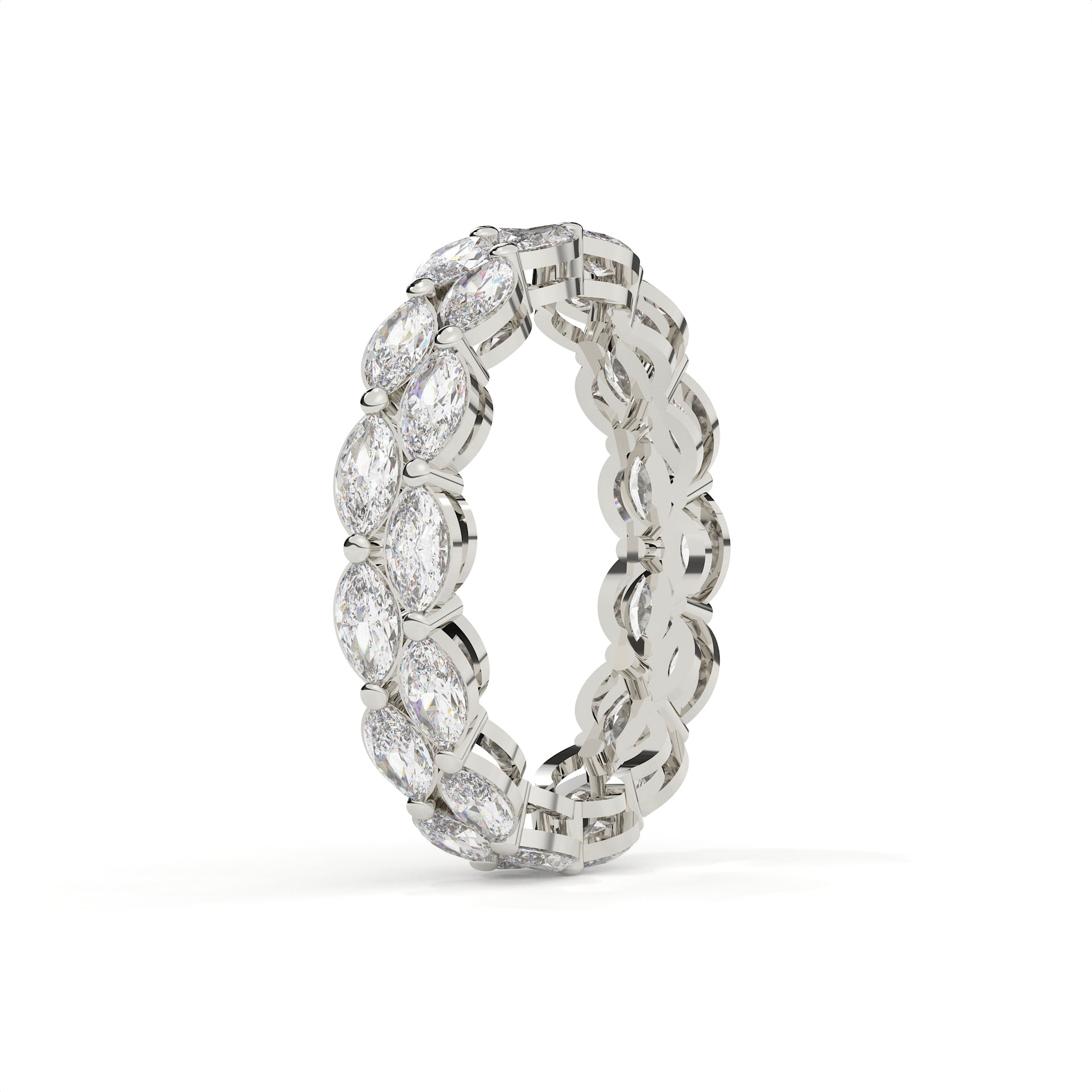 Diamond ring with a white background