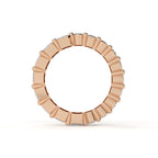 Oval And Emerald Diamond Full Eternity Wedding Band