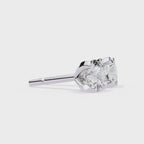 Round Brilliant Diamond Studs 4-Prong Basket Setting with double claw