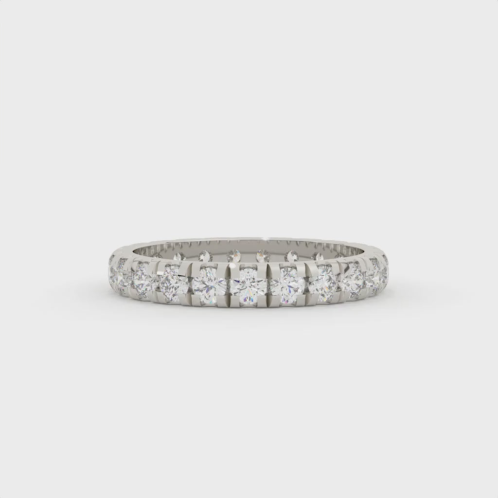 Modern Round Diamond Eternity Anniversary Band