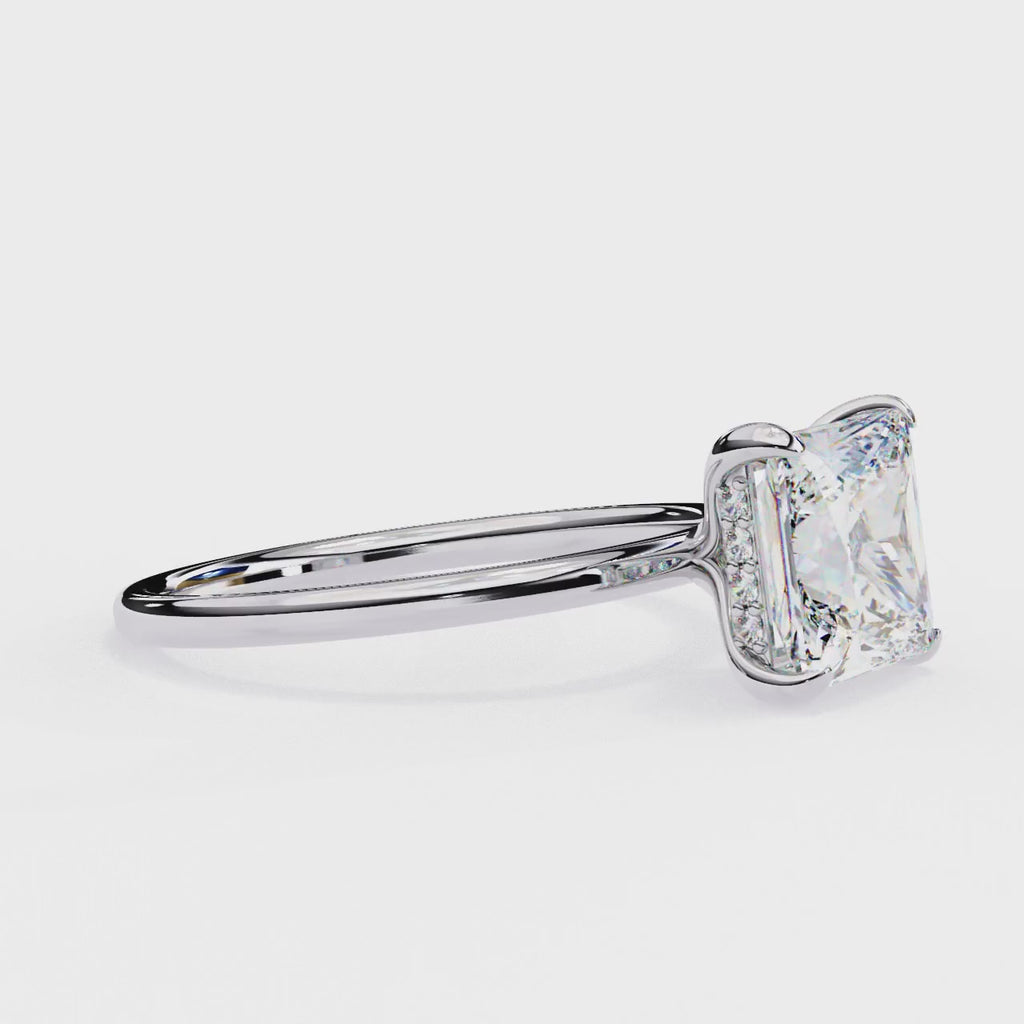 Princess Cut Solitaire Diamond Engagement Ring