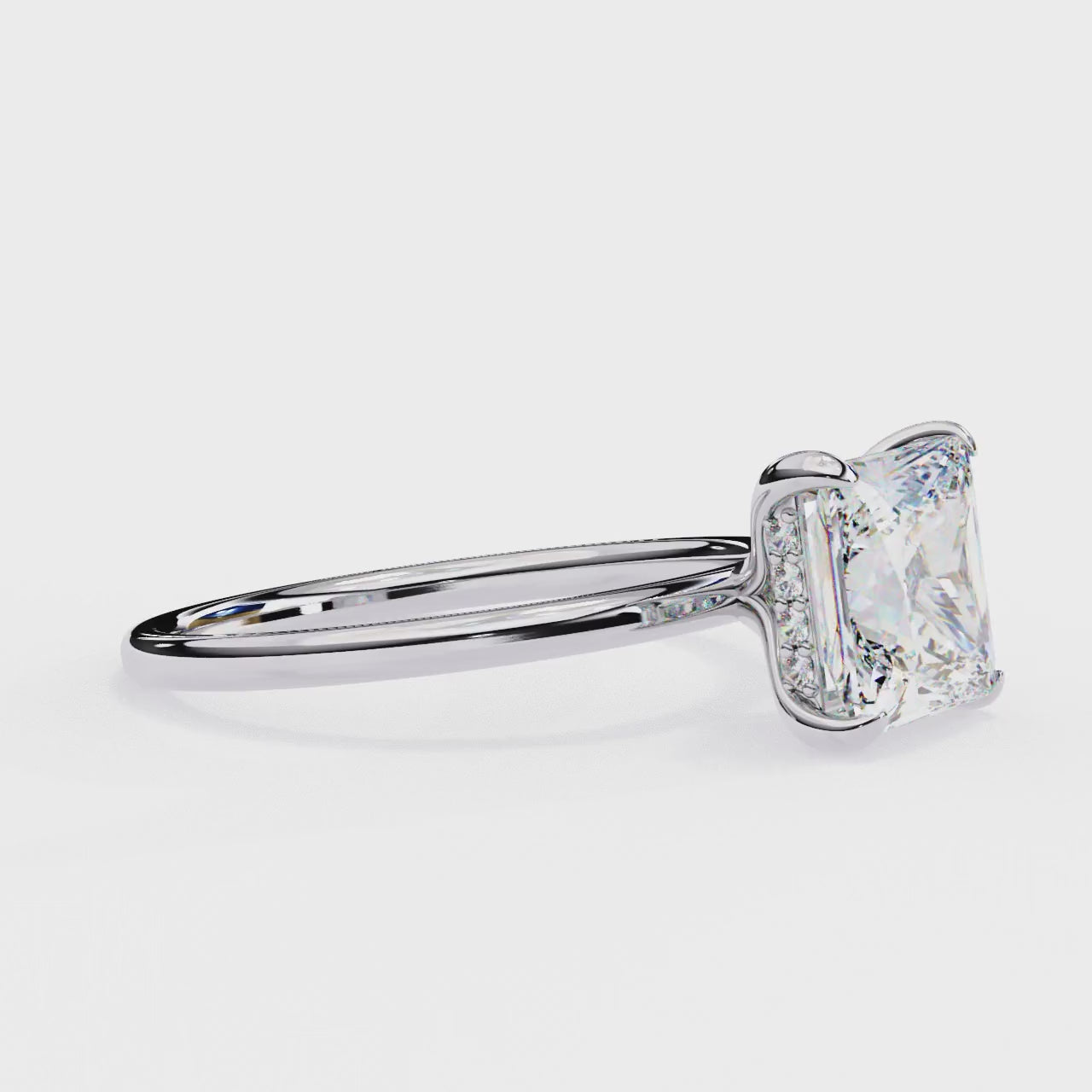 Princess Cut Solitaire Diamond Engagement Ring