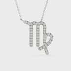 Round Cut Lab Diamond Virgo Zodiac Pendant