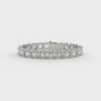 Asscher Cut Lab Grown Diamond Tennis Bracelet