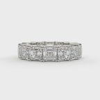 9 Carat Asscher Cut Diamond Full Eternity Band