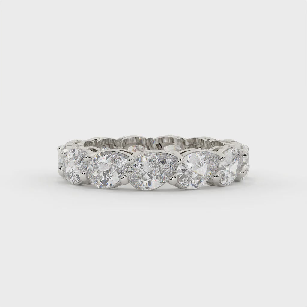 Classic Pear Cut Diamond Eternity Wedding Band