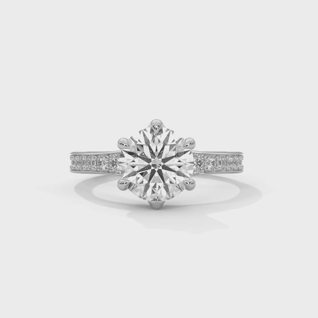 2 Carat Round Cut Solitaire Diamond Ring