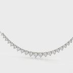 Modern Round Cut Diamond Necklace For Women