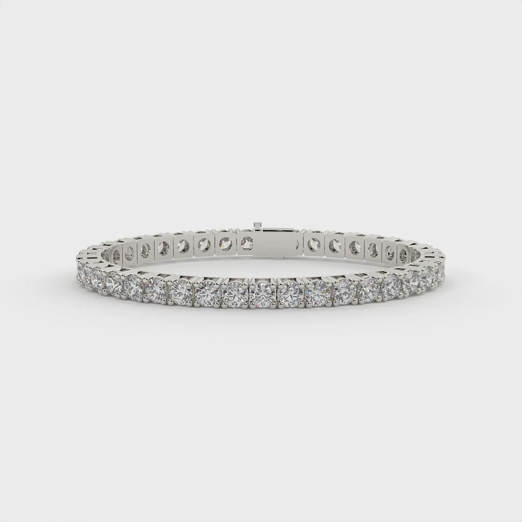 10 Carat Round Lab Diamond Tennis Bracelet