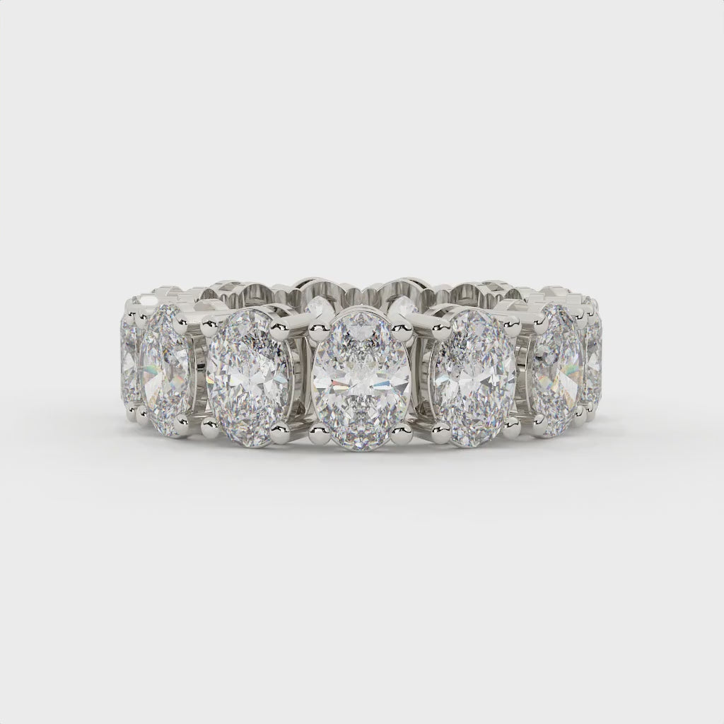 6.50 Carat Oval Diamond Full Eternity Wedding Band