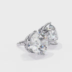 Round Diamond earrings with side rounds