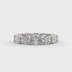 Oval Cut Lab Diamond Full Eternity Anniversary Band