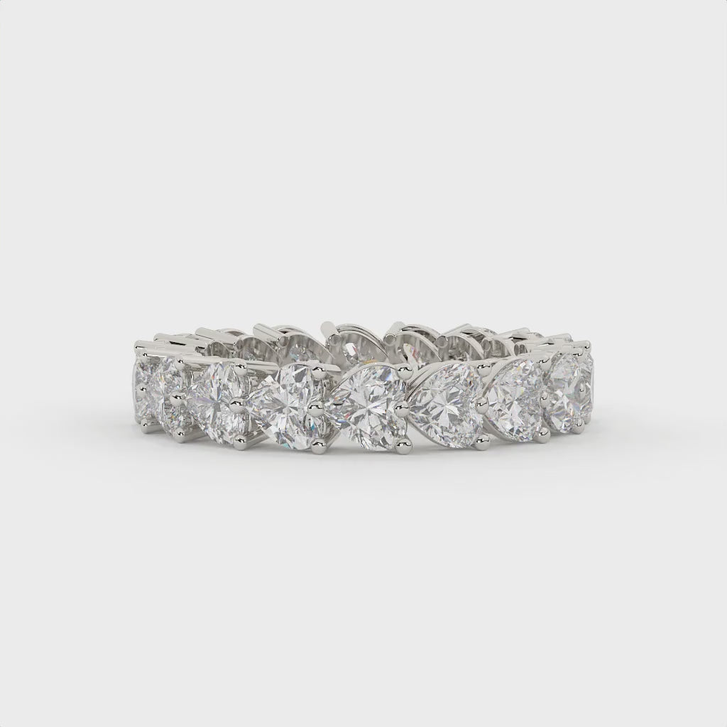 Heart Shape Diamond Full Eternity Anniversary Band
