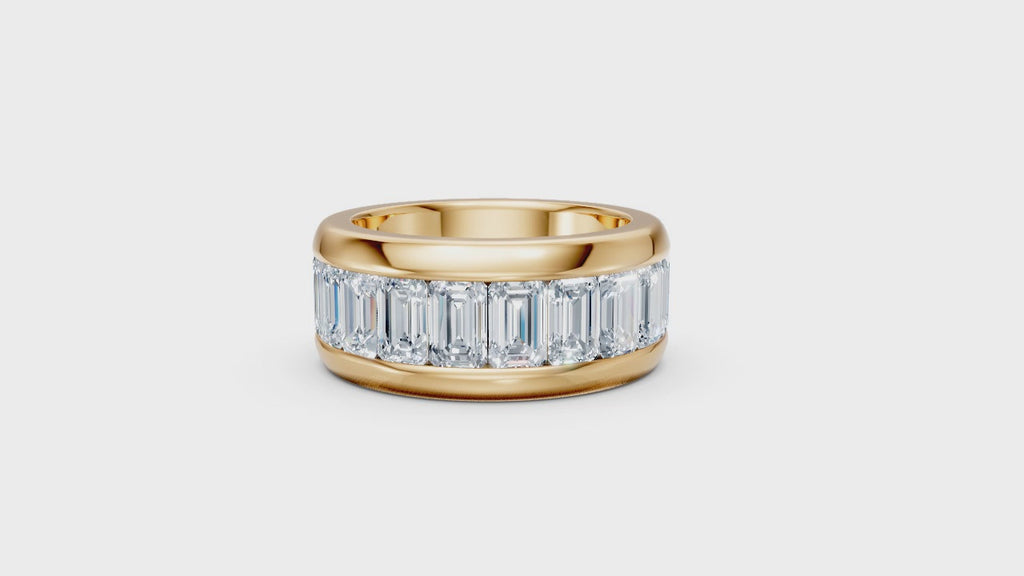 5 TCW Emerald Diamond Full Eternity Band
