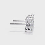 Marquise Cut Diamond Floral Stud Earrings