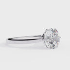 Round Lab Grown Diamond Solitaire Engagement Ring