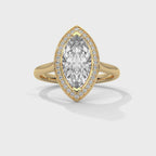 2 Carat Marquise Diamond Solitaire Accent Ring