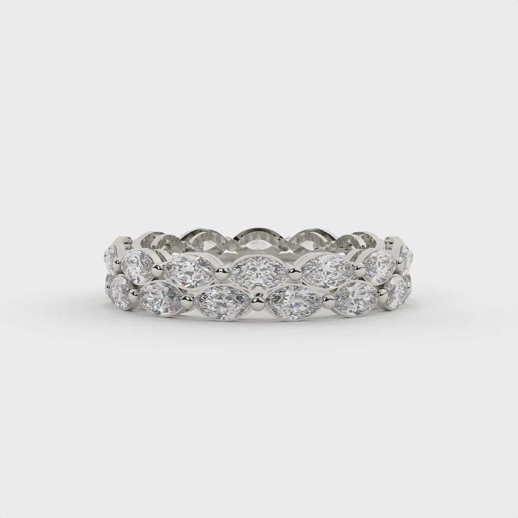 Multiple Marquise Lab Diamond Eternity Band