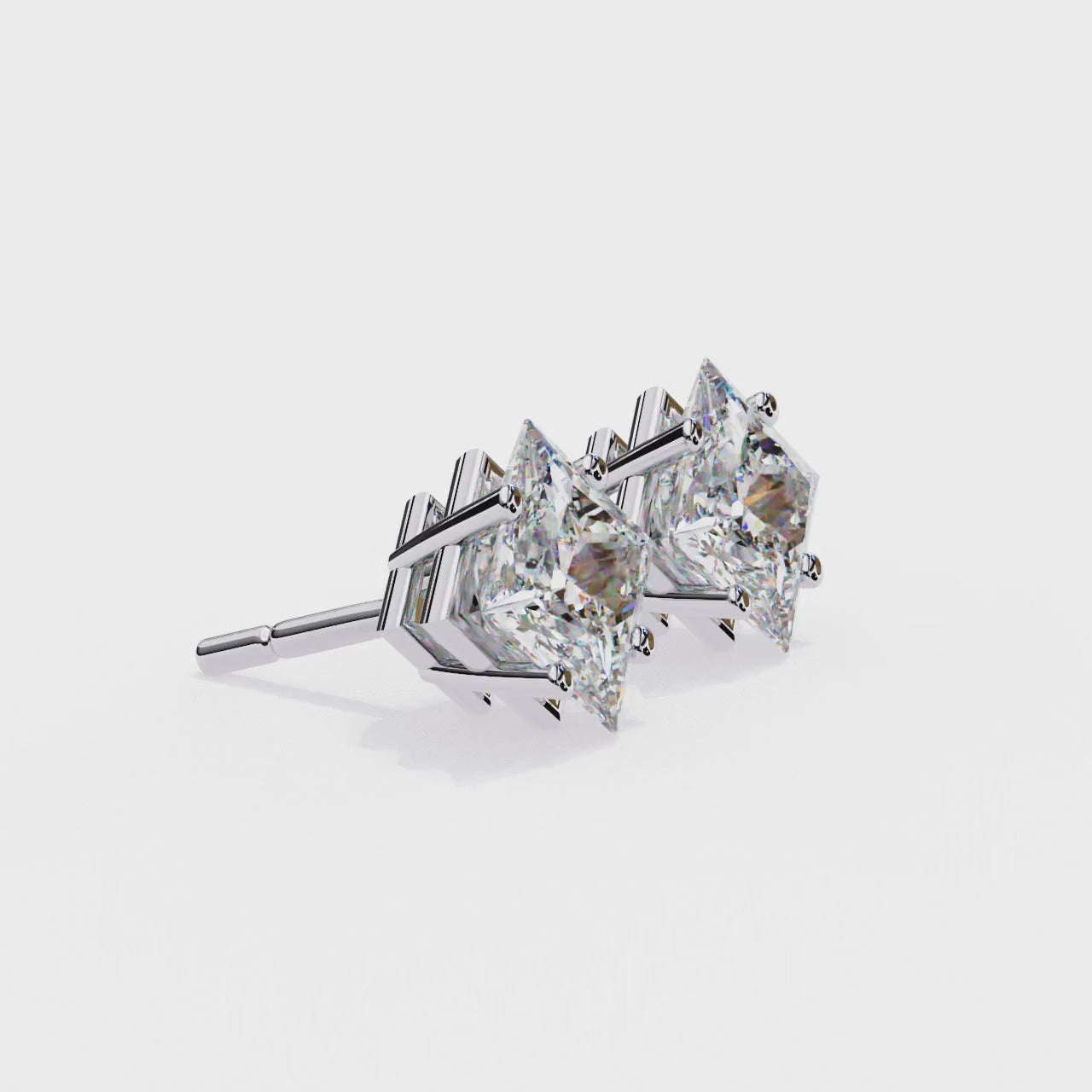 Princess cut Diamond Stud Earrings