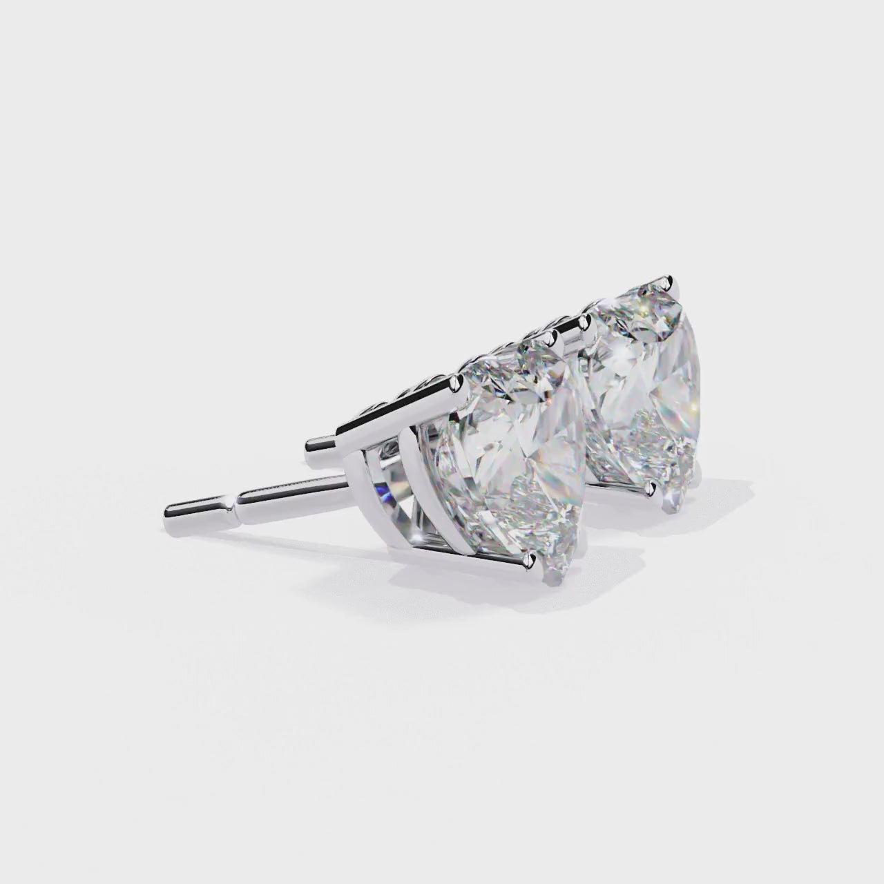 Heart Shaped Stud Earrings