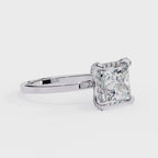 Princess Cut Big Diamond Ring With Halo Setting